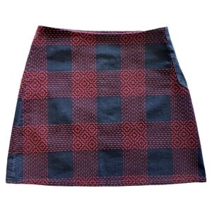 Size Small M.i.h. Jeans Women's Mini Skirt Blue Denim Embroidered Y2K 2000s